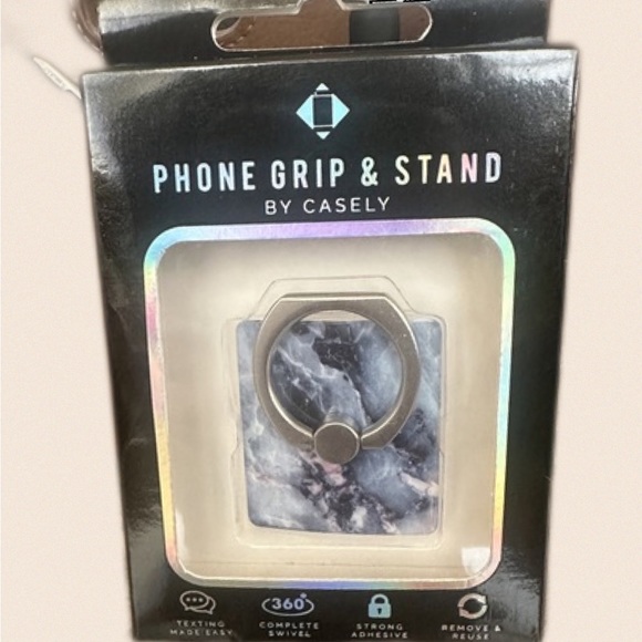 NIB 🌊Casley - Deep Sea Marble Blue Phone Ring - Picture 3 of 4